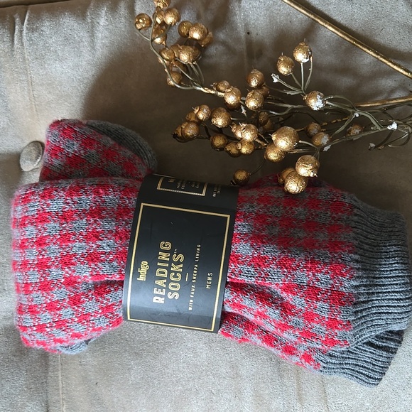 Indigo Other - Indigo | Men's Reading Socks With  Sherpa Lining NWT